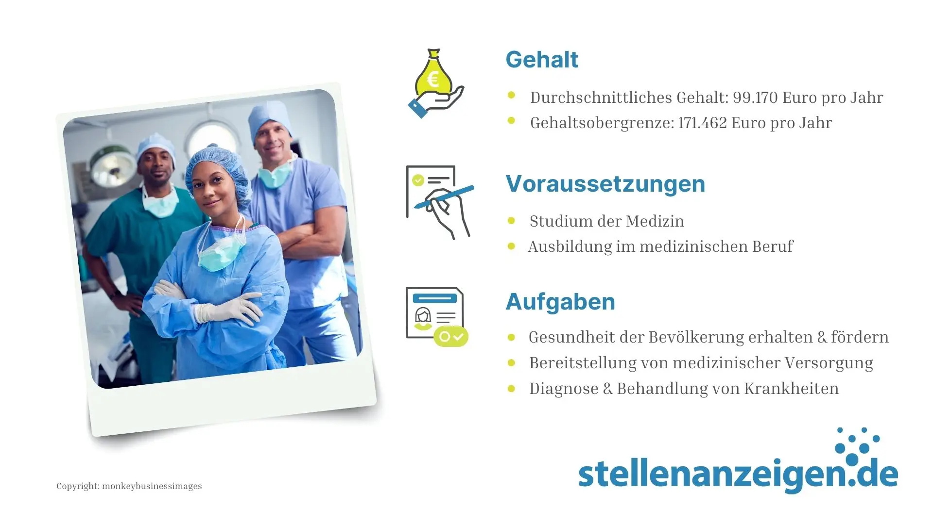 Tabelle der Vorteile der Arbeit im Gesundheitswesen