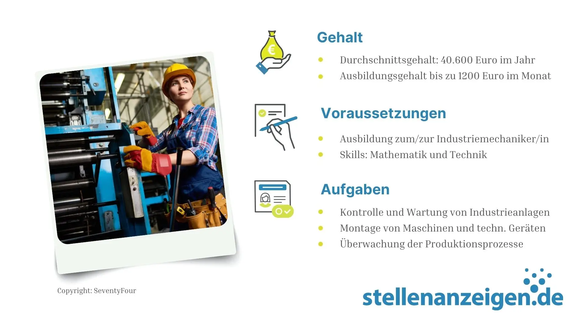 Tabelle der Vorteile Industriemechaniker