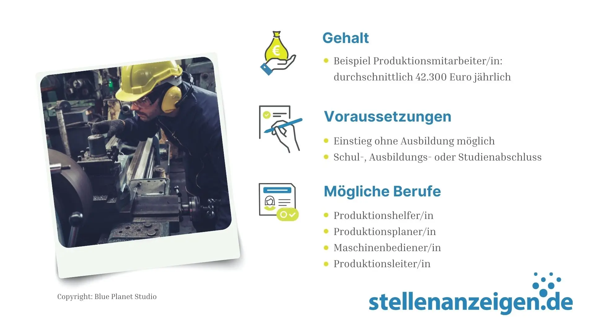 Tabelle der Vorteile in der Produktion
