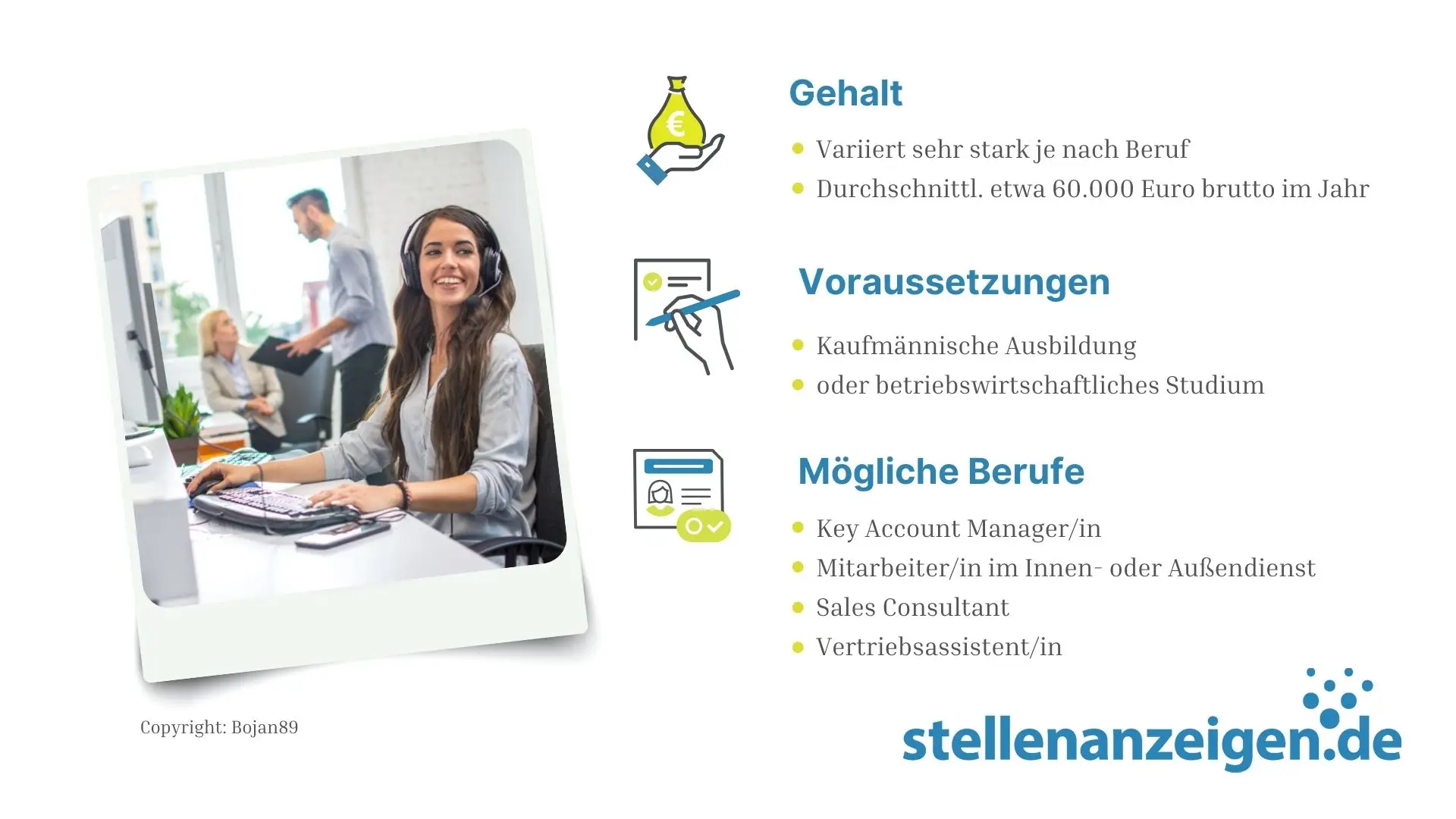 Tabelle der Vorteile im Bereich Vertrieb